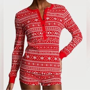 Victoria's Secret Festive Red Pajama Set
